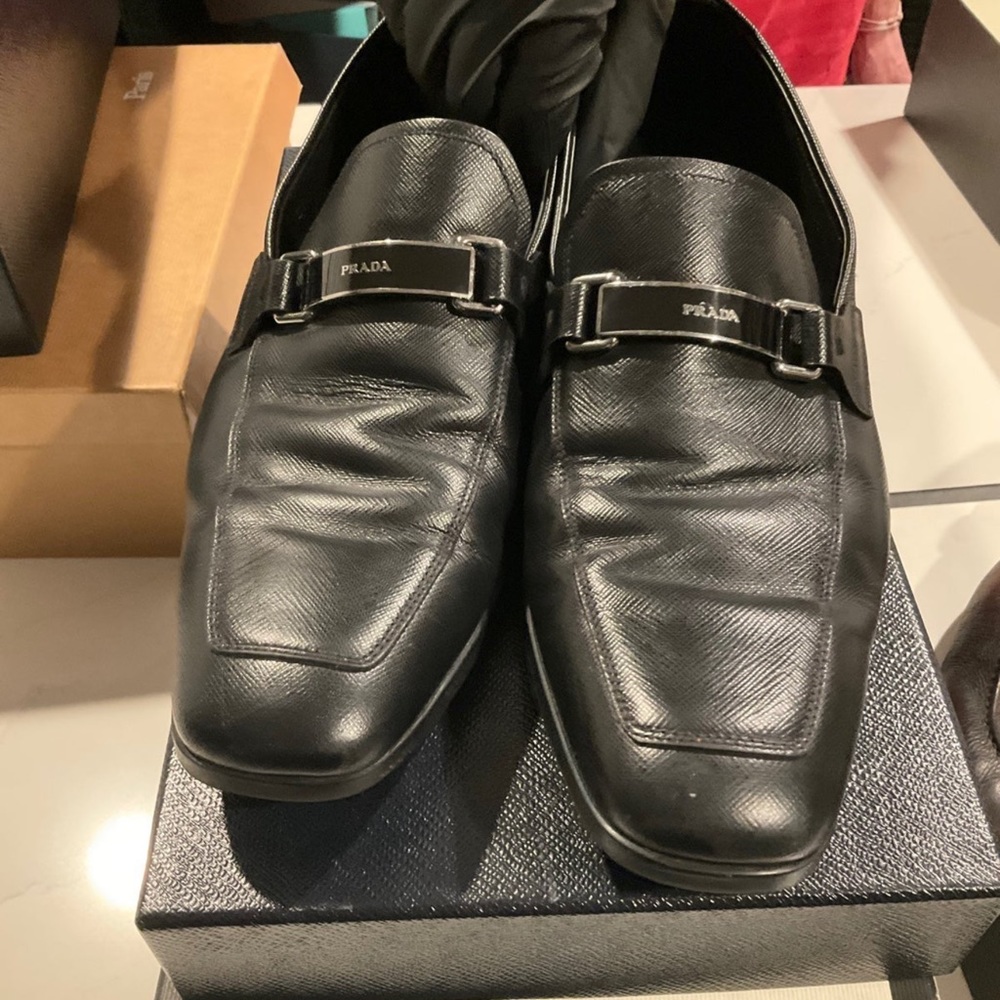 Prada Saffiano Leather Loafers size 40